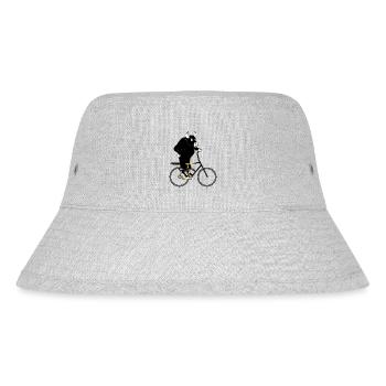 Radball Stier schwarz v00 - Stanley/Stella recycelter Bucket Hat - Grau meliert - Vorne