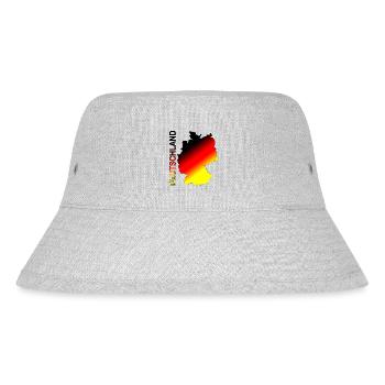 Deutschland Karte Schrift - Stanley/Stella recycelter Bucket Hat - Grau meliert - Vorne