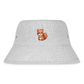Eichhörnchen Kawaii - Stanley/Stella recycelter Bucket Hat - Grau meliert - Vorne