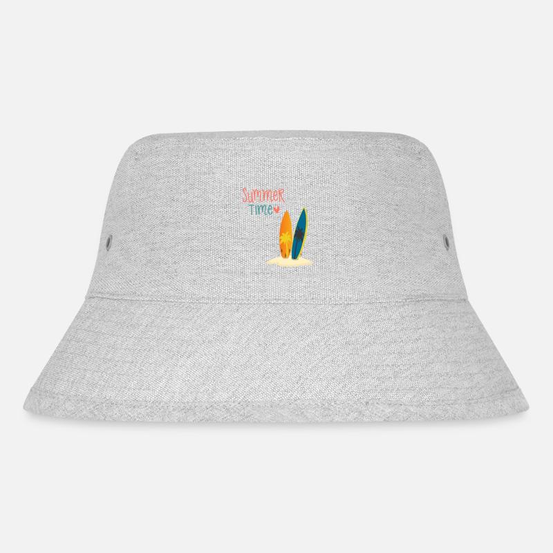 Summer Time - Stanley/Stella recycelter Bucket Hat - Grau meliert
