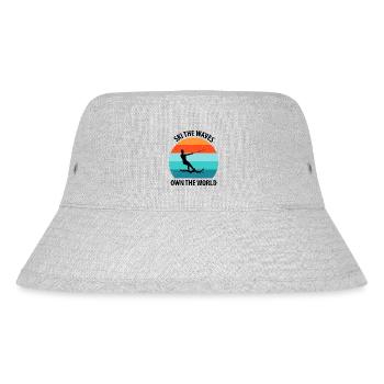 Water skis, water skis, water skiers - Stanley/Stella Recycled Bucket Hat - heather grey - Front