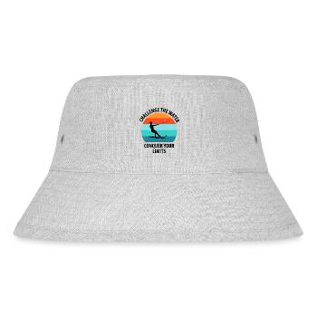 Water skis, water skis, water skiers - Stanley/Stella Recycled Bucket Hat - heather grey - Front