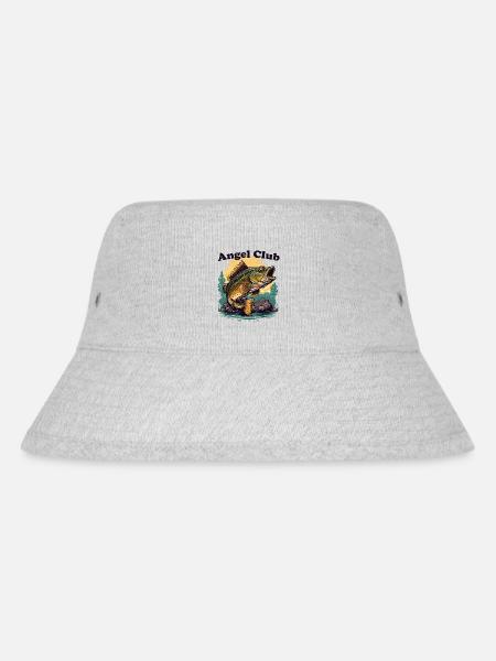 Angel Club - fischen - Stanley/Stella recycelter Bucket Hat - Grau meliert