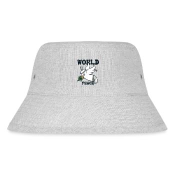 420 World Peace Dove 1 - Stanley/Stella Recycled Bucket Hat - heather grey - Front