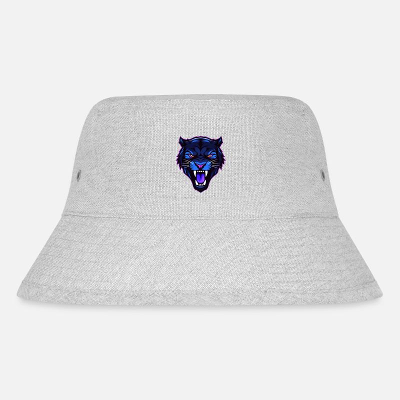 Schwarzer Panther - Stanley/Stella recycelter Bucket Hat - Grau meliert