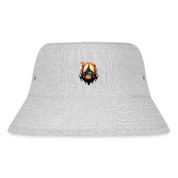 Halloween-Szene - Stanley/Stella recycelter Bucket Hat - Grau meliert - Vorne