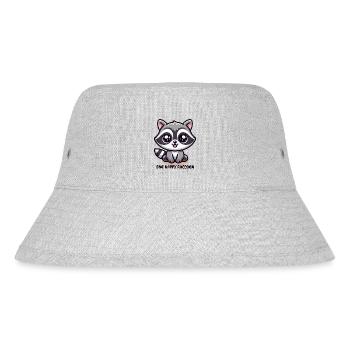 One Happy Raccoon Extra Cute Animal Baby Cartoon - Stanley/Stella Recycled Bucket Hat - heather grey - Front
