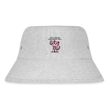 SELFIE INFLUENCER RETRO GAMING PIXELART KATZE - Stanley/Stella recycelter Bucket Hat - Grau meliert - Vorne