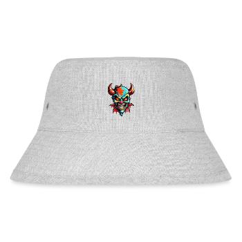 Teufel / Hölle / Horror / teuflisch / böse - Stanley/Stella recycelter Bucket Hat - Grau meliert - Vorne