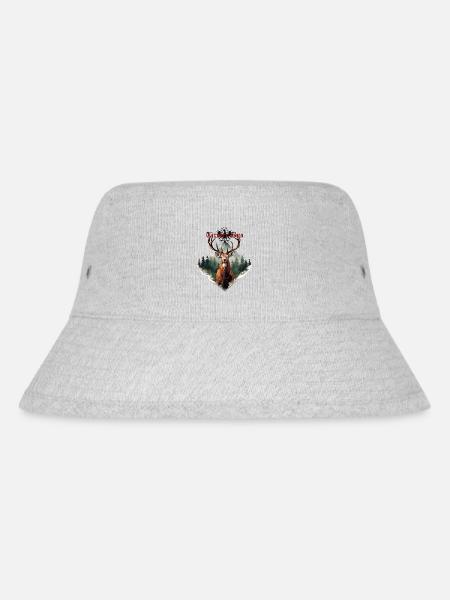 Tiroler Bua mit Hirsch dem Land Tirol die Treue - Stanley/Stella recycelter Bucket Hat - Grau meliert
