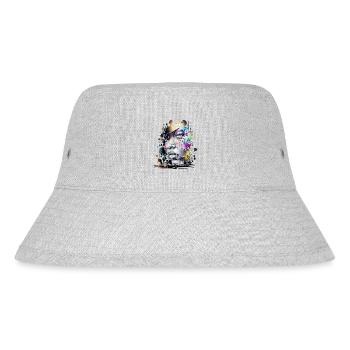 Graffiti Street Art Spray Vintage Schablone Retro - Stanley/Stella recycelter Bucket Hat - Grau meliert - Vorne