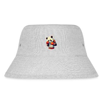 Panda Boxen - Stanley/Stella recycelter Bucket Hat - Grau meliert - Vorne