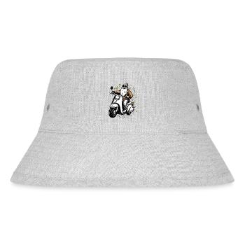Santa Claus on his scooter - Stanley/Stella Recycled Bucket Hat - heather grey - Front