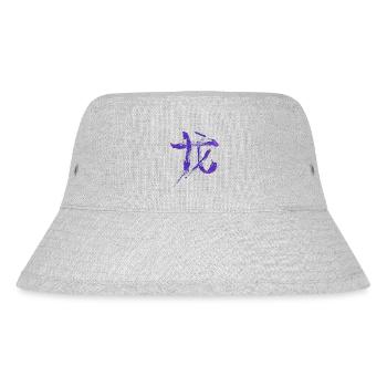 Drache - Chinesisches Tierkreiszeichen - Stanley/Stella recycelter Bucket Hat - Grau meliert - Vorne