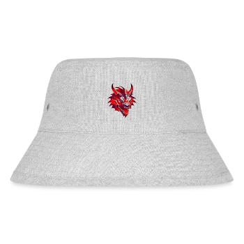 Fantasy Drache Anime Drachenkopf Mythisches Reptil - Stanley/Stella recycelter Bucket Hat - Grau meliert - Vorne