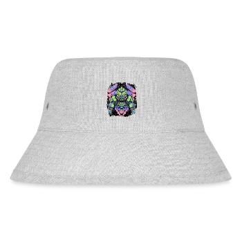 birthday present present wave wildlife nature - Stanley/Stella recycelter Bucket Hat - Grau meliert - Vorne