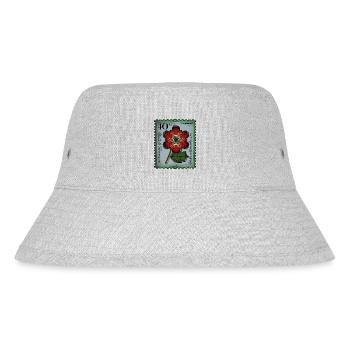 Briefmarke Adventsstern - Stanley/Stella recycelter Bucket Hat - Grau meliert - Vorne