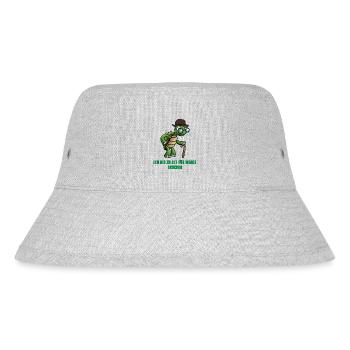 Schildkröte, Ich bin zu alt für diesen Scheiss, - Stanley/Stella recycelter Bucket Hat - Grau meliert - Vorne