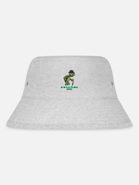 Schildkröte, Ich bin zu alt für diesen Scheiss, - Stanley/Stella recycelter Bucket Hat - Grau meliert