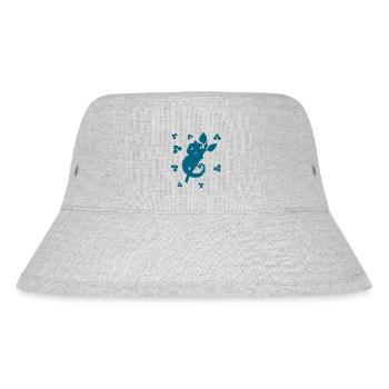 Gecko - Amphibie Tier - Stanley/Stella recycelter Bucket Hat - Grau meliert - Vorne