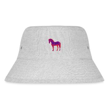 Horse neon - Stanley/Stella Recycled Bucket Hat - heather grey - Front