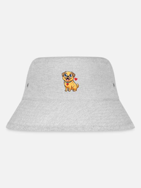 Affectionate Puggle Digital Art - Stanley/Stella Recycled Bucket Hat - heather grey