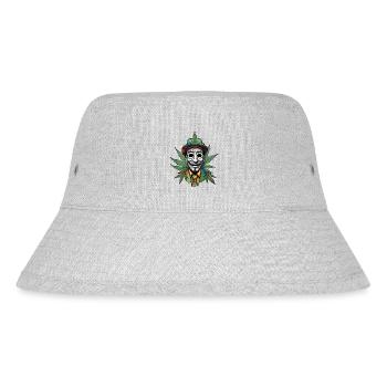 Die charmante Stärke einzigartige Cartoonfigur - Stanley/Stella recycelter Bucket Hat - Grau meliert - Vorne