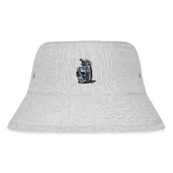 Skeleton Grenade Design - Stanley/Stella Recycled Bucket Hat - heather grey - Front