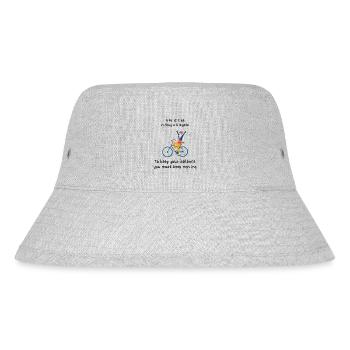 Life is like riding a bicycle: to keep your balanc - Stanley/Stella Recycled Bucket Hat - heather grey - Front
