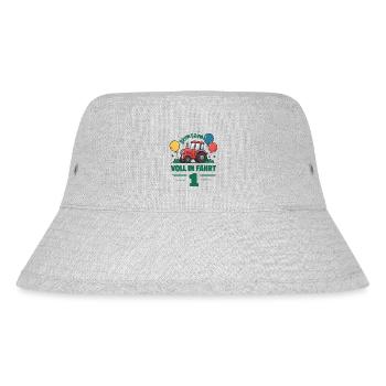 Cooler Traktor 1. Geburtstag: Bestseller Geschenk! - Stanley/Stella recycelter Bucket Hat - Grau meliert - Vorne