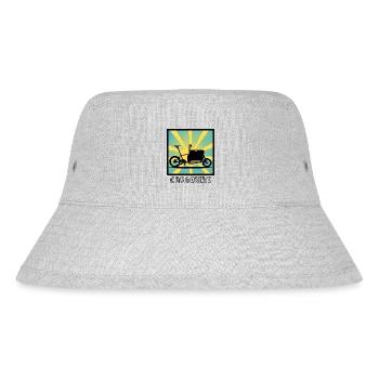Popartstyle Lastenfahrrad, Cargobike - Stanley/Stella recycelter Bucket Hat - Grau meliert - Vorne