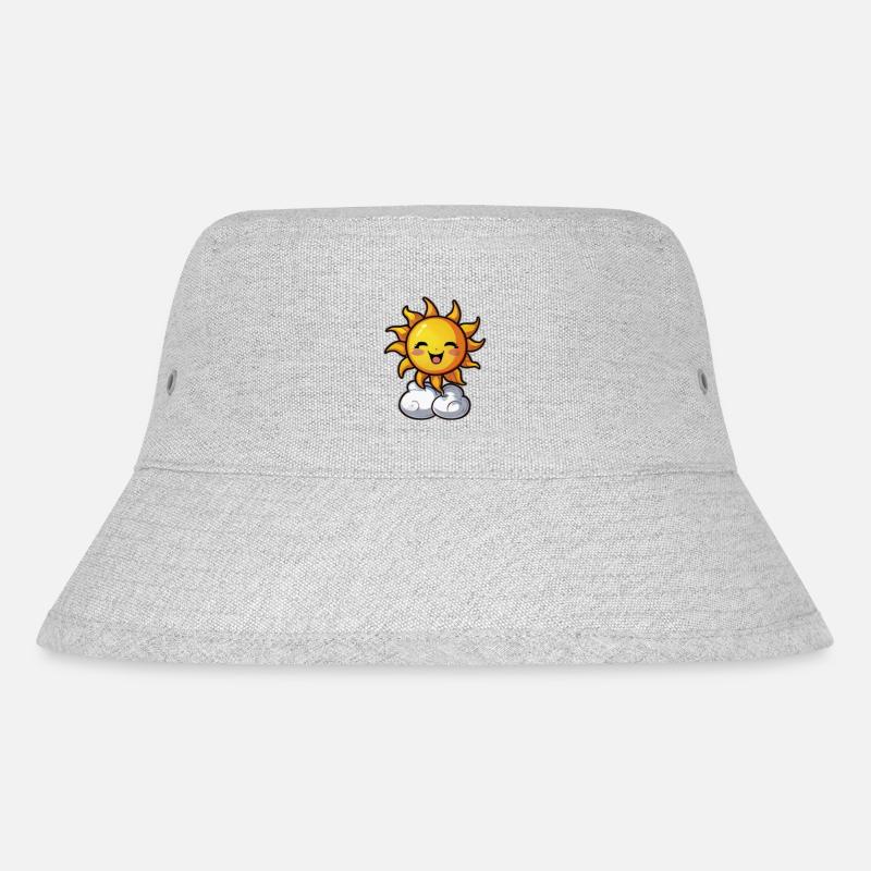 Laughing Sun - Stanley/Stella Recycled Bucket Hat - heather grey