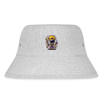 Skeleton - Stanley/Stella Recycled Bucket Hat - heather grey - Front