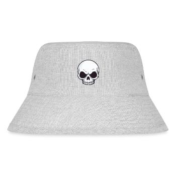 skull head - Stanley/Stella recycelter Bucket Hat - Grau meliert - Vorne