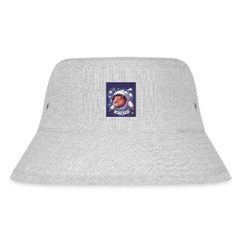 "I NEED SOME SPACE" Capybara - Stanley/Stella recycelter Bucket Hat - Grau meliert - Vorne
