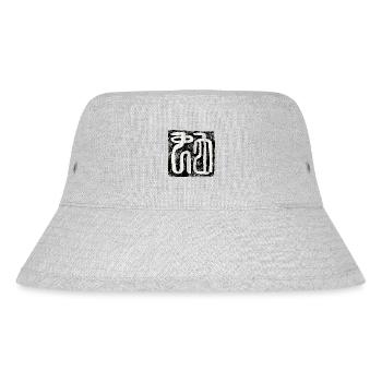 Schlange - Chinesisches Tierkreiszeichen - Stanley/Stella recycelter Bucket Hat - Grau meliert - Vorne