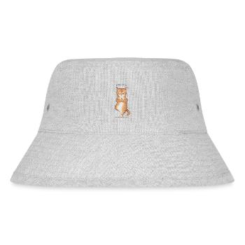 Lustige Yoga Katze Nameowste Baum Meditation Zen - Stanley/Stella recycelter Bucket Hat - Grau meliert - Vorne