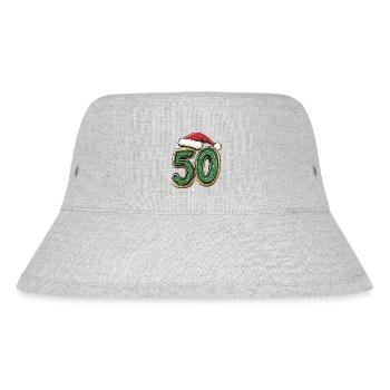 50 Number Christmas Biscuit - Stanley/Stella Recycled Bucket Hat - heather grey - Front