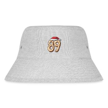 89 Number Christmas Cookie - Stanley/Stella Recycled Bucket Hat - heather grey - Front