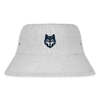Angry red-eyed wolf - Stanley/Stella Recycled Bucket Hat - heather grey - Front