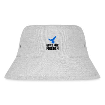 Opas für Frieden - Stanley/Stella recycelter Bucket Hat - Grau meliert - Vorne