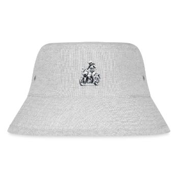 Biker Girl - Motorbike Design - Stanley/Stella Recycled Bucket Hat - heather grey - Front