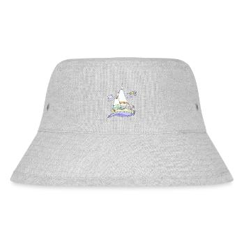 Segelboot - Stanley/Stella recycelter Bucket Hat - Grau meliert - Vorne