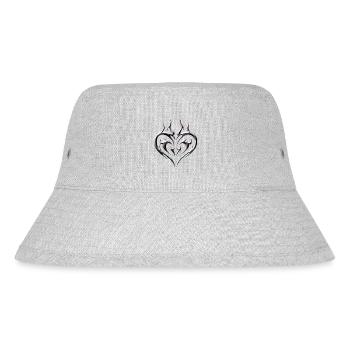 Tribal Heart Tattoo for Emo and Goth - Stanley/Stella Recycled Bucket Hat - heather grey - Front