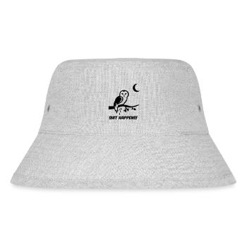 eule shit happens - Stanley/Stella recycelter Bucket Hat - Grau meliert - Vorne