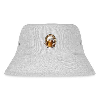 Beer Beer Mug Hops - Stanley/Stella Recycled Bucket Hat - heather grey - Front