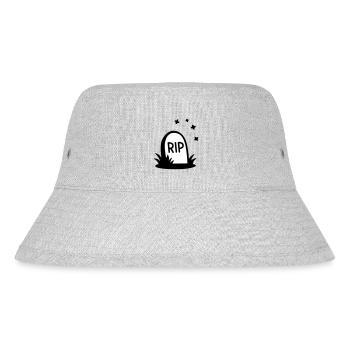 RIP Halloween Grabstein Silhouette - Stanley/Stella recycelter Bucket Hat - Grau meliert - Vorne
