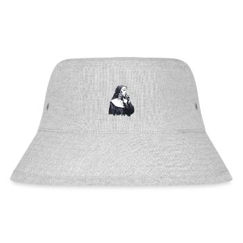 Rebellische Nonne – Streetart Schwarz Weiß - Stanley/Stella recycelter Bucket Hat - Grau meliert - Vorne