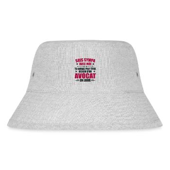 Sei nett zu mir Anwalt Humor Avocado - Stanley/Stella recycelter Bucket Hat - Grau meliert - Vorne