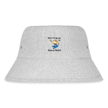 Heavy metal Babe - Never too young for Heavy metal - Stanley/Stella Recycled Bucket Hat - heather grey - Front